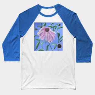 Purple Coneflower Painting Baseball T-Shirt